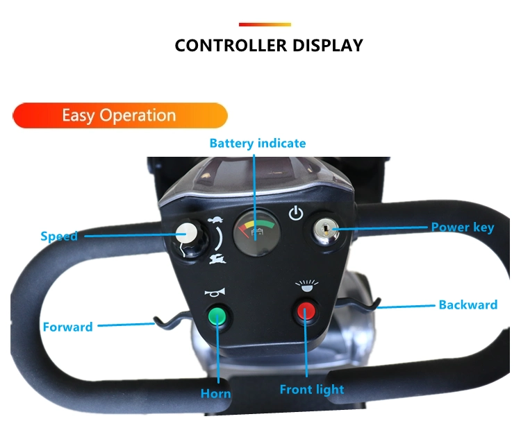 Handicapped Foldable Four Wheel Electric Mobilitatsroller Disabled Mobility Scooter