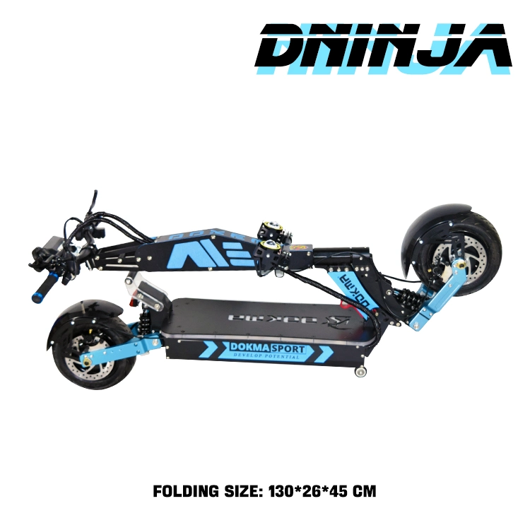 Dokma 72V New Blue Fashion Dninja Electric E Scooter 7000W 40ah Fash Riding with off Road Type 100km High Speed