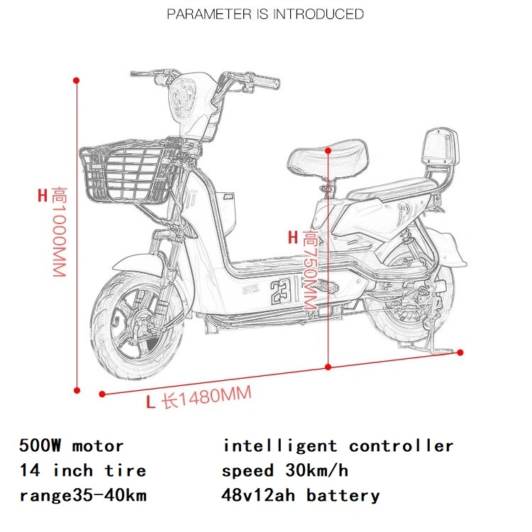 Wholesale Price Blue Red White Black 350W500W Electric Bicycle Electric Scooter with Pedal