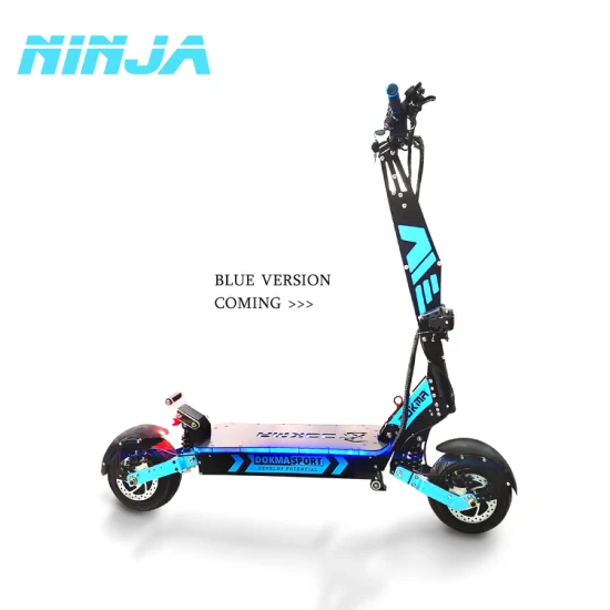 Dokma 72V New Blue Fashion Dninja Electric E Scooter 7000W 40ah Fash Riding avec hors route Type 100km haute vitesse