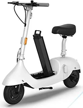 Scooter électrique blanc et scooter électrique noir