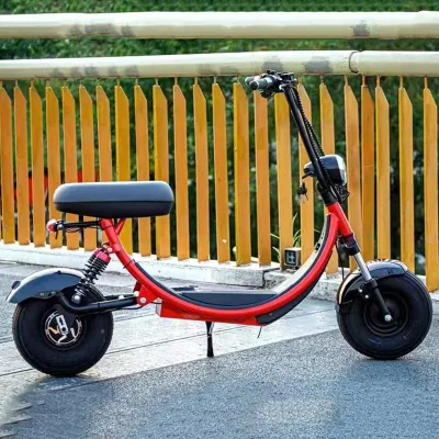 Mini Scooter électrique 48V 1000W rouge moto 16 pouces gros pneu pneu vitesse maximale 40 km/h vélo électrique Escooter